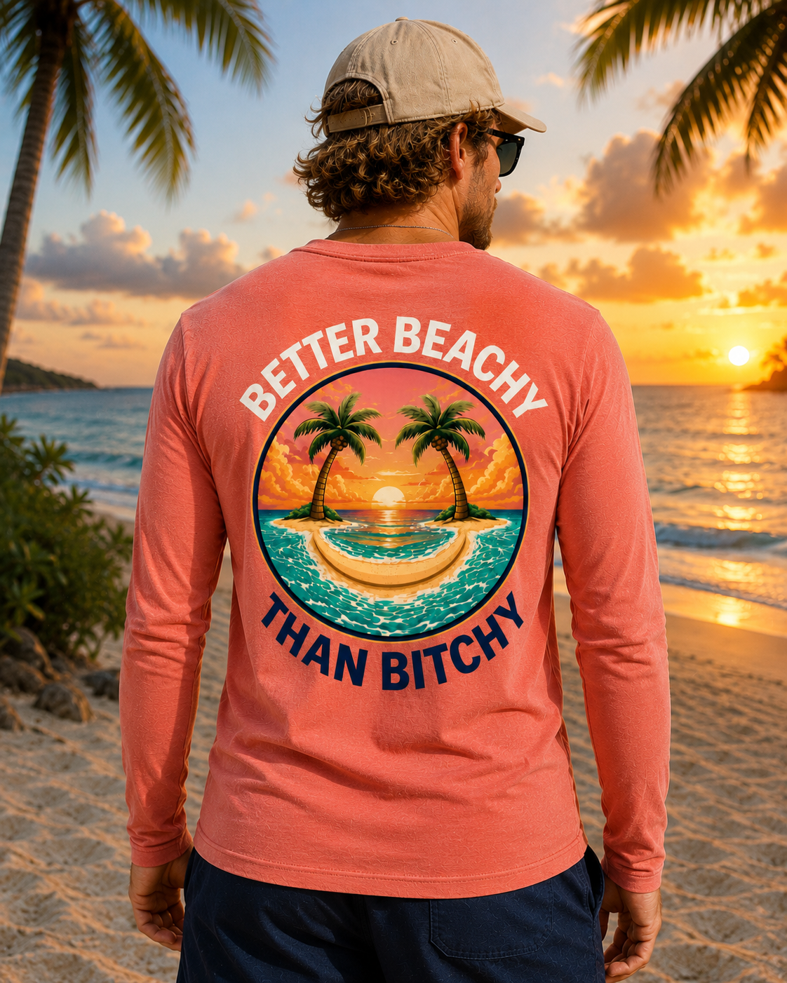 Unisex Long Sleeve Reef Coral
